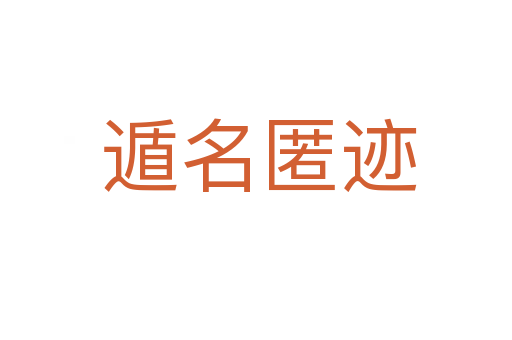 遁名匿迹