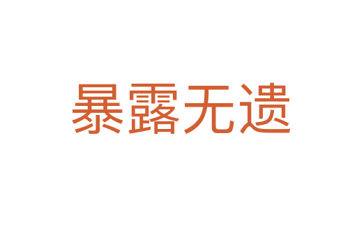 暴露无遗