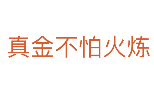 真金不怕火炼