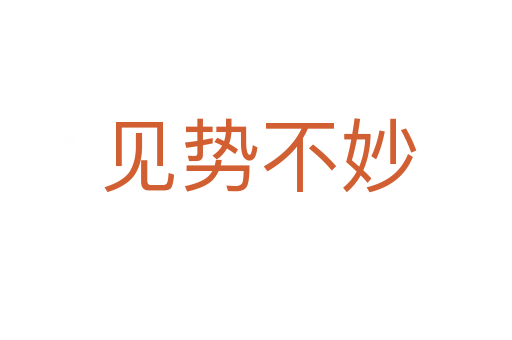 见势不妙