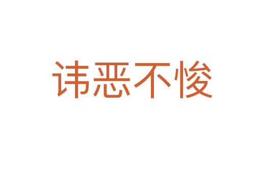 讳恶不悛