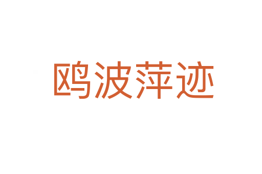 鸥波萍迹