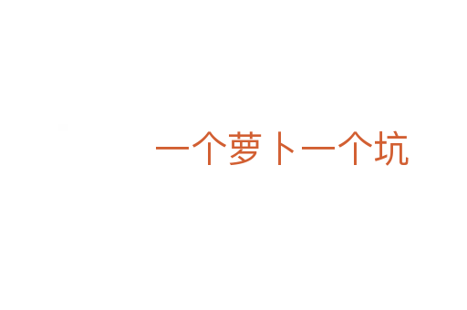 一个萝卜一个坑