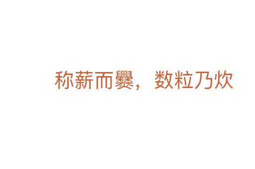 称薪而爨,数粒乃炊