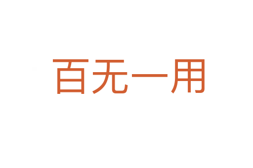 百无一用