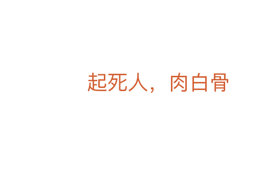 起死人,肉白骨