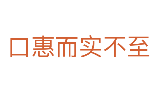 口惠而实不至
