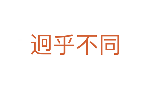 迥乎不同