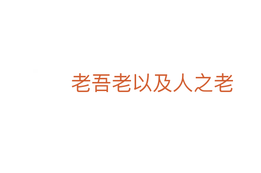 老吾老以及人之老