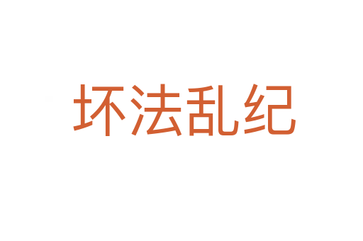 坏法乱纪