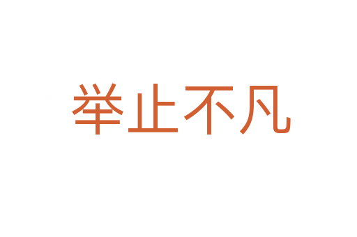 举止不凡