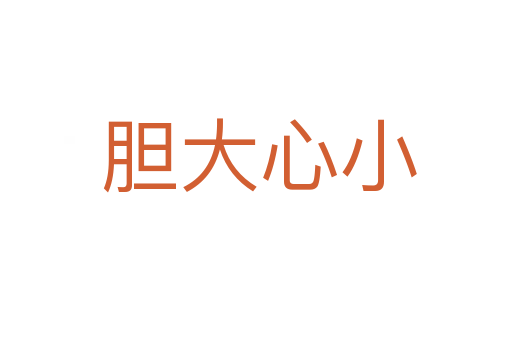 胆大心小
