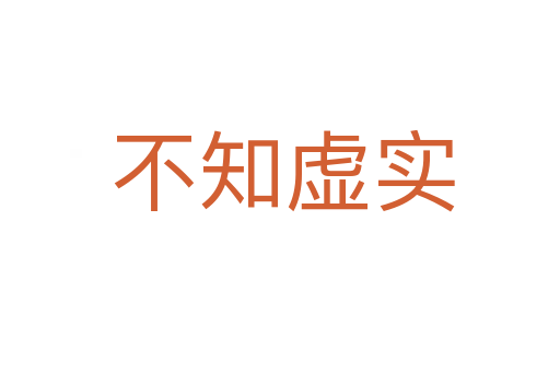 不知虚实