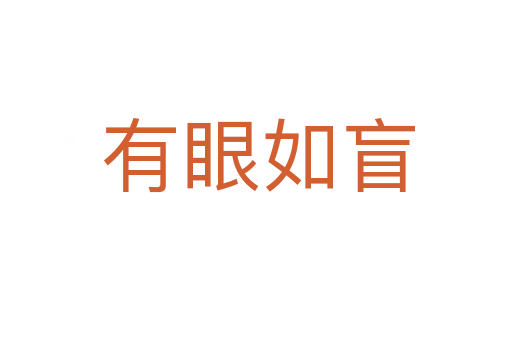有眼如盲