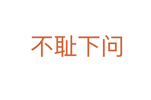 不耻下问