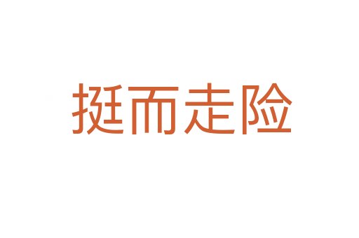 挺而走险