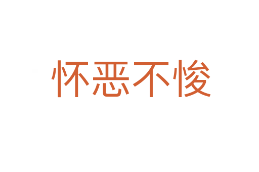 怀恶不悛