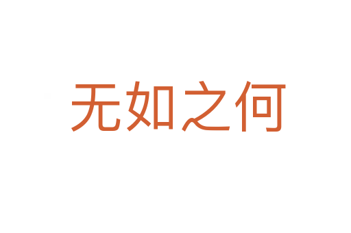 无如之何