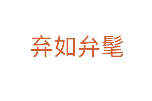 弃如弁髦