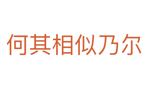 何其相似乃尔
