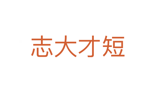 志大才短