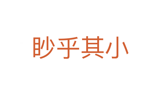 眇乎其小