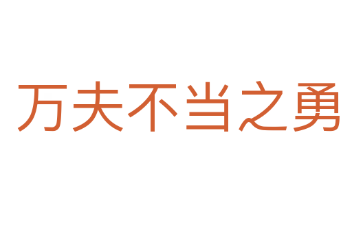 万夫不当之勇