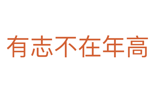 有志不在年高