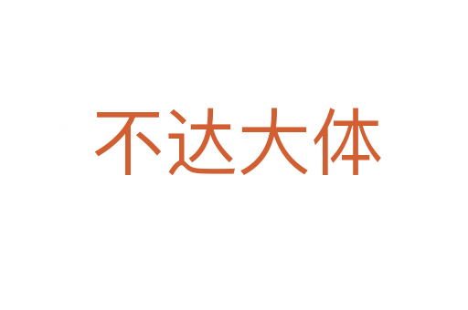 不达大体