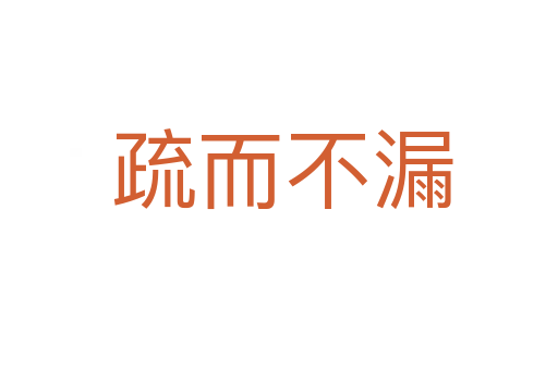 疏而不漏