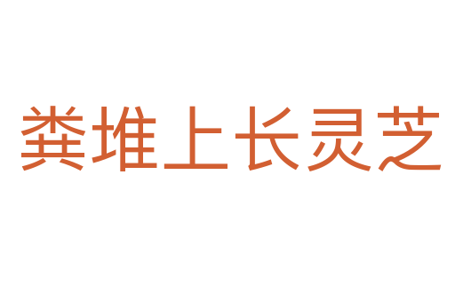 粪堆上长灵芝