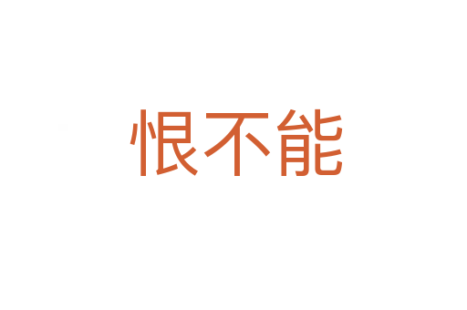 恨不能