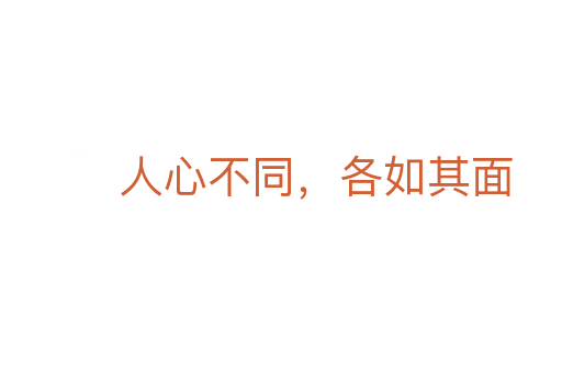 人心不同，各如其面