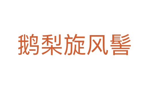 鹅梨旋风髻