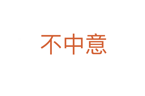 不中意