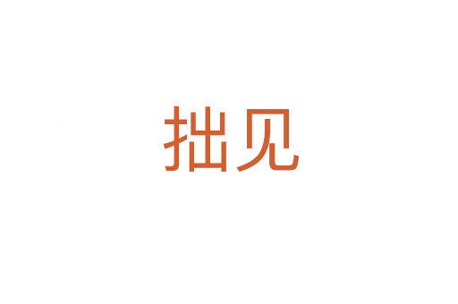 拙见