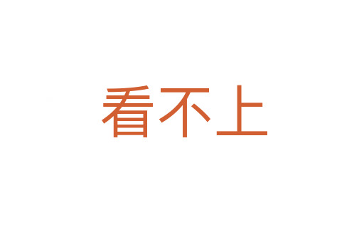 看不上