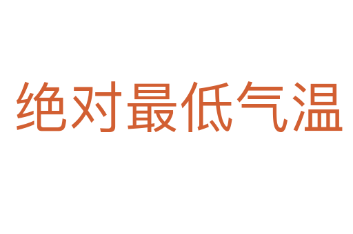 绝对最低气温