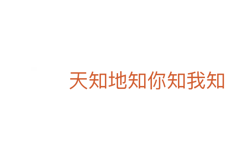 天知地知你知我知
