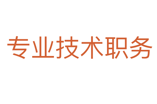 专业技术职务