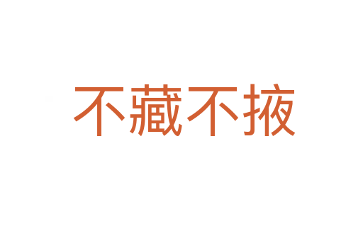 不藏不掖