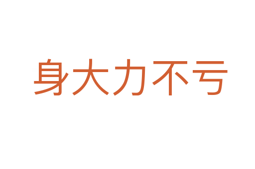 身大力不亏