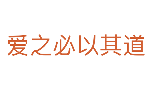 爱之必以其道