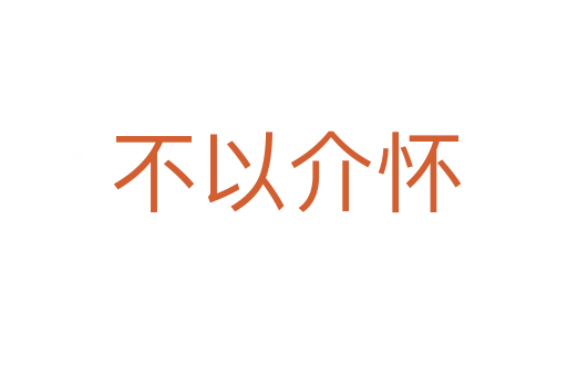 不以介怀