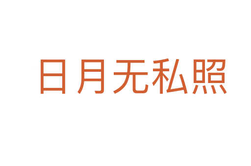 日月无私照
