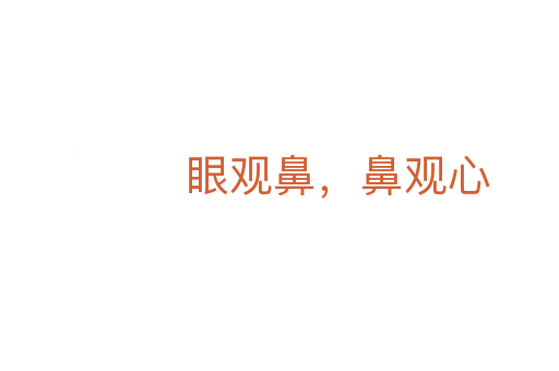 眼观鼻，鼻观心