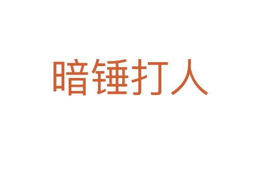 暗锤打人